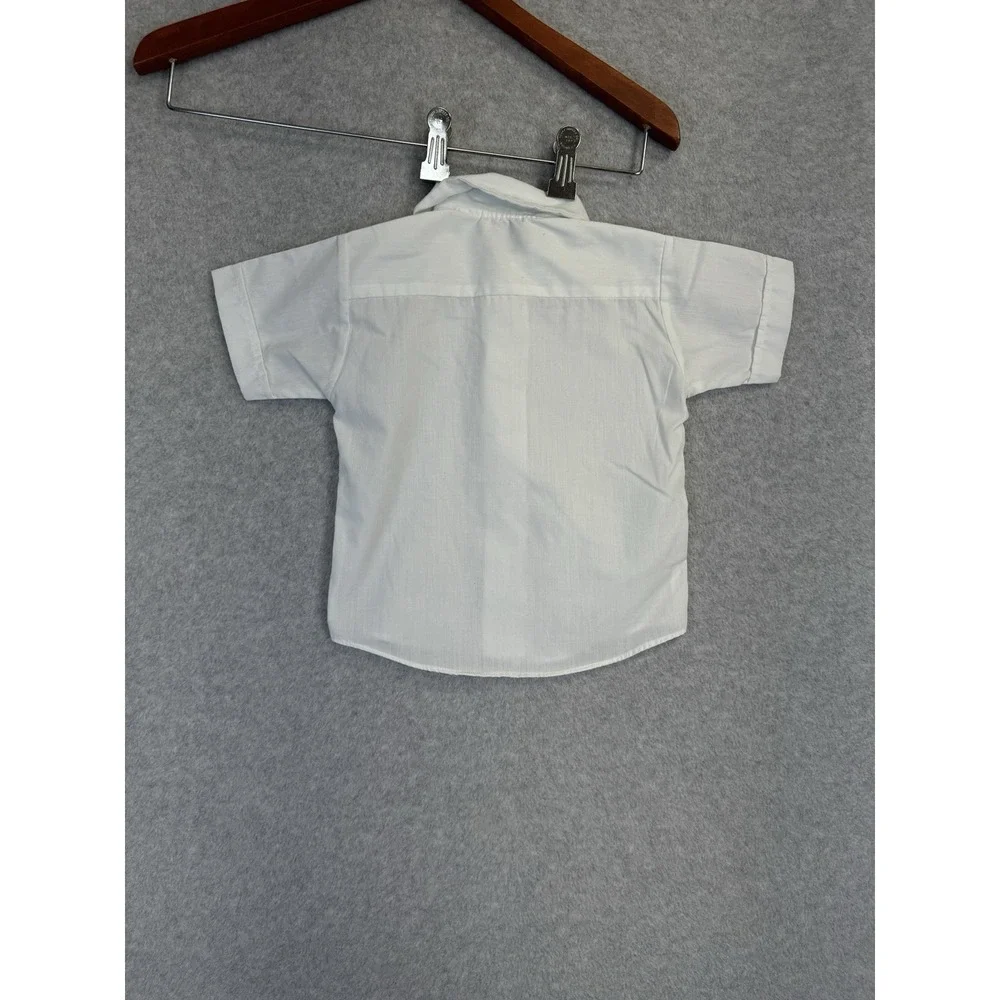 VTG Model‎ Tails Kids Shirt Sz 2 White Peter Pan Collar Perm Press USA